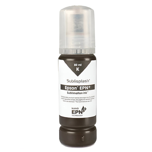 Sublisplash® EPN+ Sublimationstinte für Epson EcoTank-Drucker - Schwarz - 80 ml