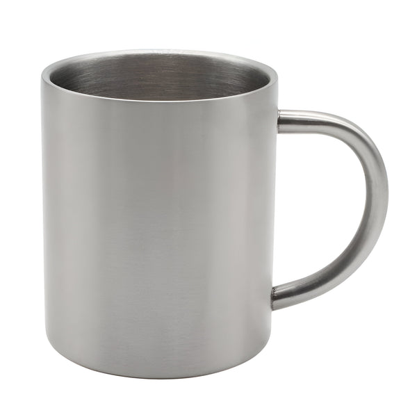 Mugs - Metal & Enamel Mugs - SILVER 300ml Steel Mug