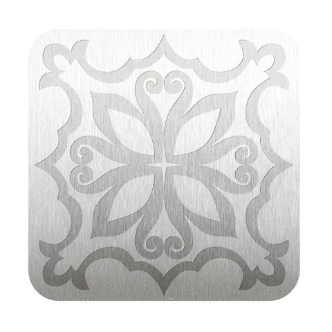 Engravables - 10 x STAINLESS STEEL Coasters - SQUARE - 8.5cm - SILVER