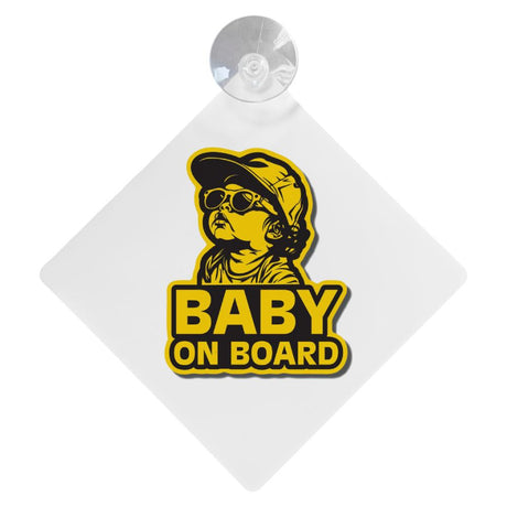 Sublimation ‘Baby on Board’ Car Sign – 150 x 150mm – White Aluminium