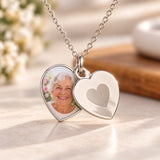 Sublimation Heart Locket Necklace with Hidden Photo