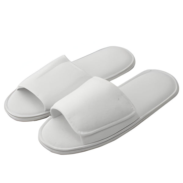 Footwear - Indoor Slippers/ Sliders Open Toe - White - Longforte Trading Ltd
