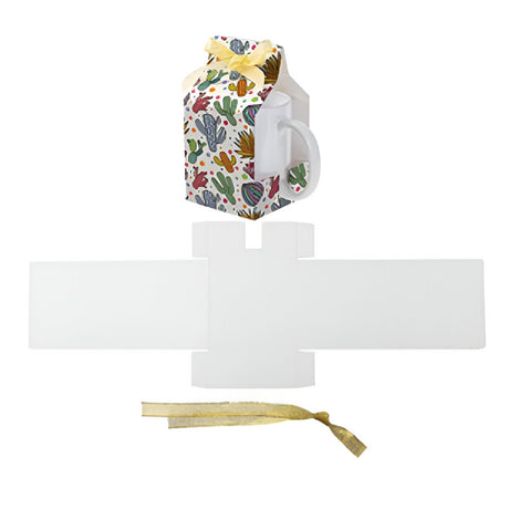 Printable Sublimation Mug Gift Box with Handle Cut Out - Pack of 10