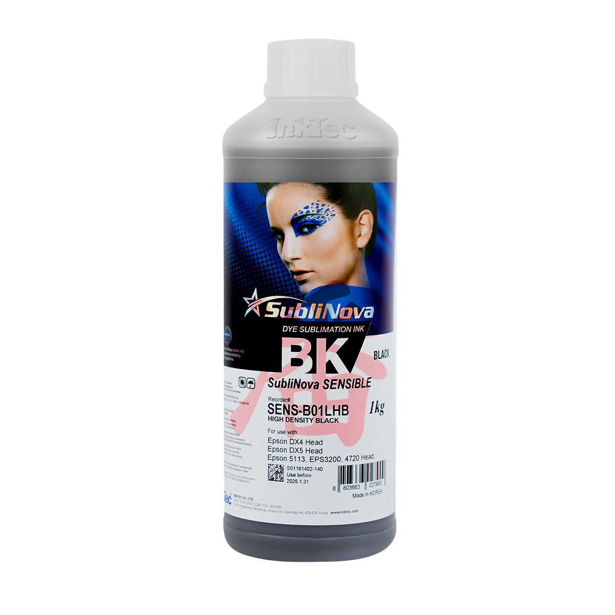 InkTec SubliNova SENS Dye Sublimation Ink - 1L - Black