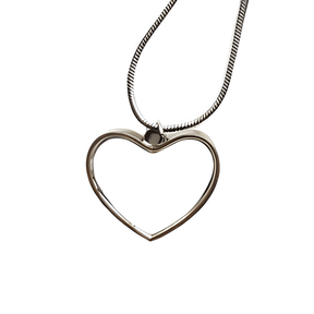 Heart Sublimation Pendant with Chain