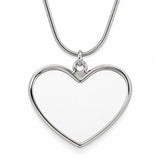 Heart Sublimation Pendant with Chain