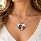 Heart Sublimation Pendant with Chain