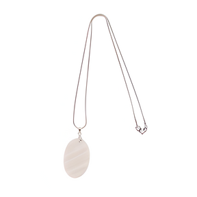 Real Shell Sublimation Necklace, Oval