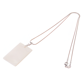 Real Shell Sublimation Necklace, Rectangle