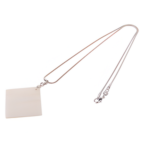 Real Shell Sublimation Necklace, Square