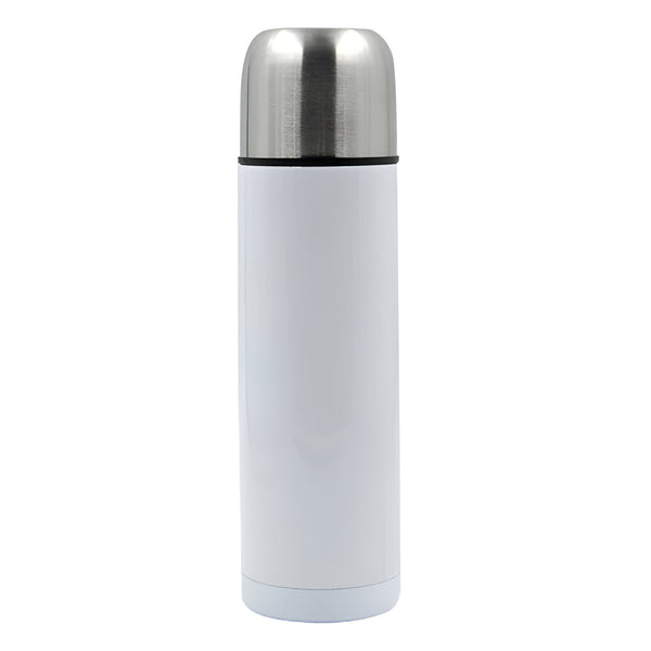 Thermal Flask Bottle - 350ml - WHITE / SILVER LID