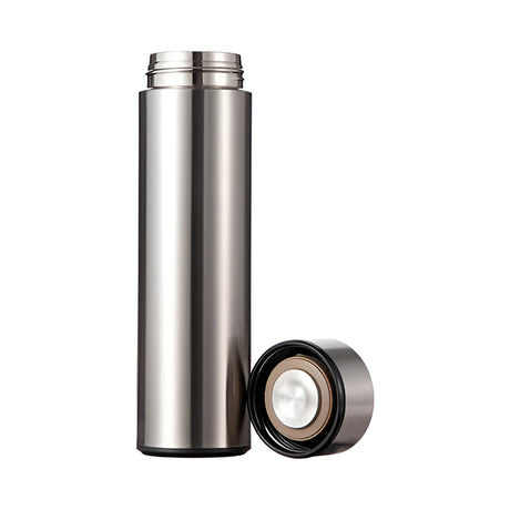 Thermoskanne - EDELSTAHL - 450 ml - SILBER (keine Temperaturanzeige)