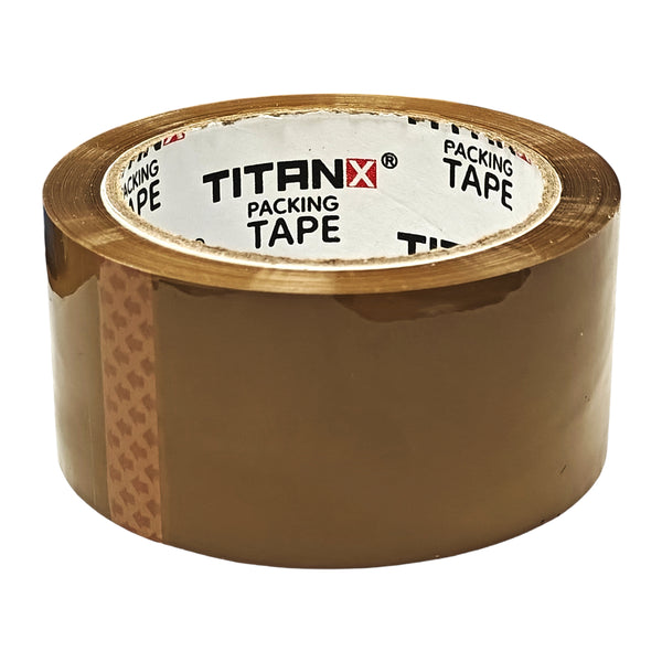 Verpackungsmaterialien - Titan X® Geräuscharmes, braunes Verpackungskarton-Verschlussband - 50 mm x 66 m