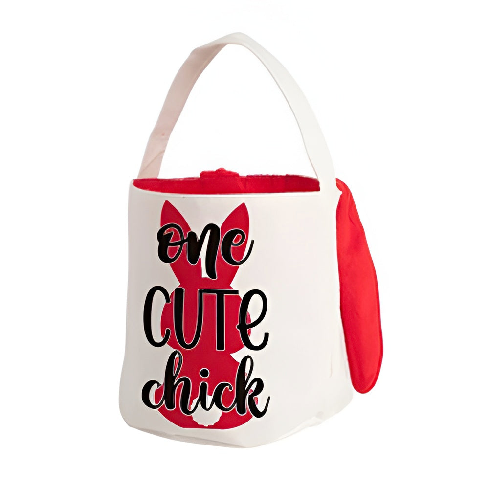 Sublimation Tote Bag with Bunny Ears - Red