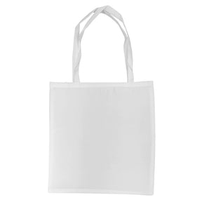 Bags - Tote Bag - Cannes - Satin White - 38cm x 40cm - LONG HANDLES - Longforte Trading Ltd