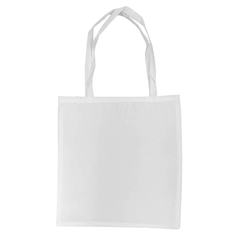Tote Bag - Cannes - Satin White - 38cm x 40cm - LONG HANDLES