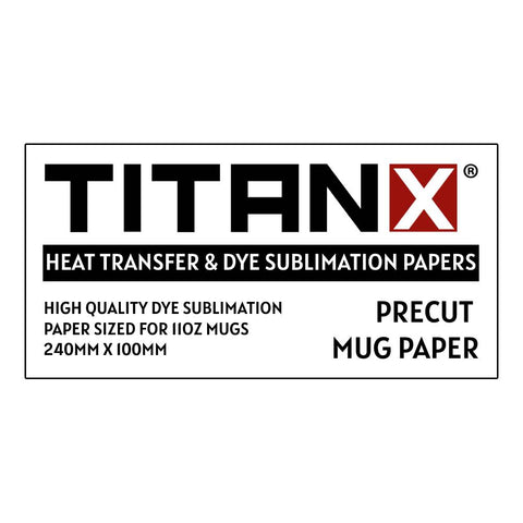 Papier de sublimation Titan X ® - Taille tasse prédécoupée (200 feuilles)