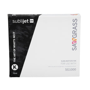 Black Sawgrass SubliJet UHD Ink, SG1000 Extended Capacity 70ml Cartridge