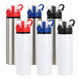 750ml Aluminium Sublimation Water Bottle with Coloured Flip Lid