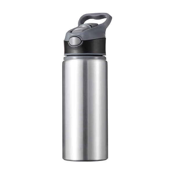 Wasserflaschen - 6er-Pack x EXPLORER - 650ml - SILBER/SCHWARZ