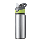 650ml Explorer Sublimation Aluminium Water Bottle - Green Lid/Silver Body