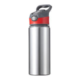 650ml Explorer Sublimation Aluminium Water Bottle - Red Lid/Silver Body