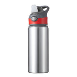 650ml Explorer Sublimation Aluminium Water Bottle - Red Lid/Silver Body