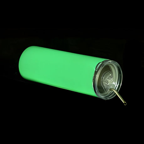 600ml Stainless Steel Sublimation Tumbler - Glow In Dark - Green