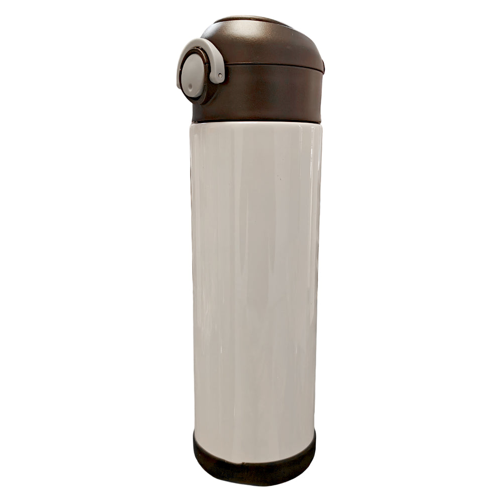 Bouteilles d'eau - Slim Inox - BLANC - Gobelet 600 ml avec paille