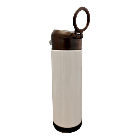 Bouteilles d'eau - Slim Inox - BLANC - Gobelet 600 ml avec paille