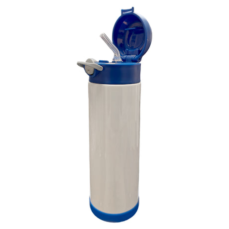 500ml Sublimation Stainless Steel Bottle for Kids with Silicone Base - Blue