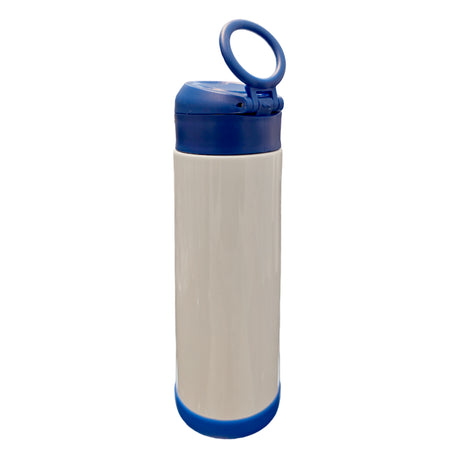 Bouteilles d'eau - Slim Inox - BLANC - Gobelet 600 ml avec paille