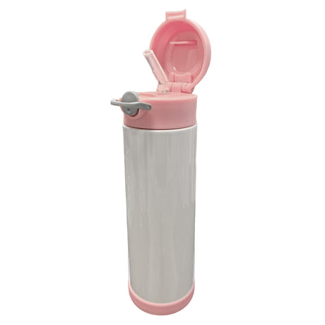 500ml Sublimation Stainless Steel Bottle for Kids with Silicone Base - Pink
