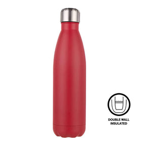 Red 500ml Stainless Steel Engravable Bowling Bottle, Matt Finish