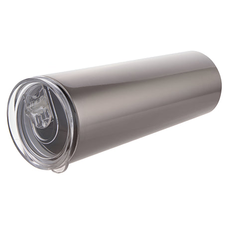 Bouteilles d'eau - Slim en acier inoxydable - ARGENT - Gobelet 600 ml avec paille