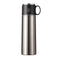 Water Bottles - Double Walled WITH CUP - STEEL- 500ml - SILVER