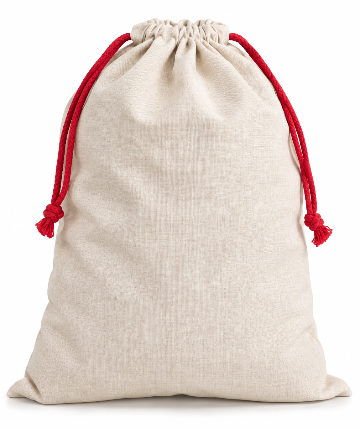Taschen - Kordelzug / Weihnachtssack - Leinen-Stil - 50cm x 68cm
