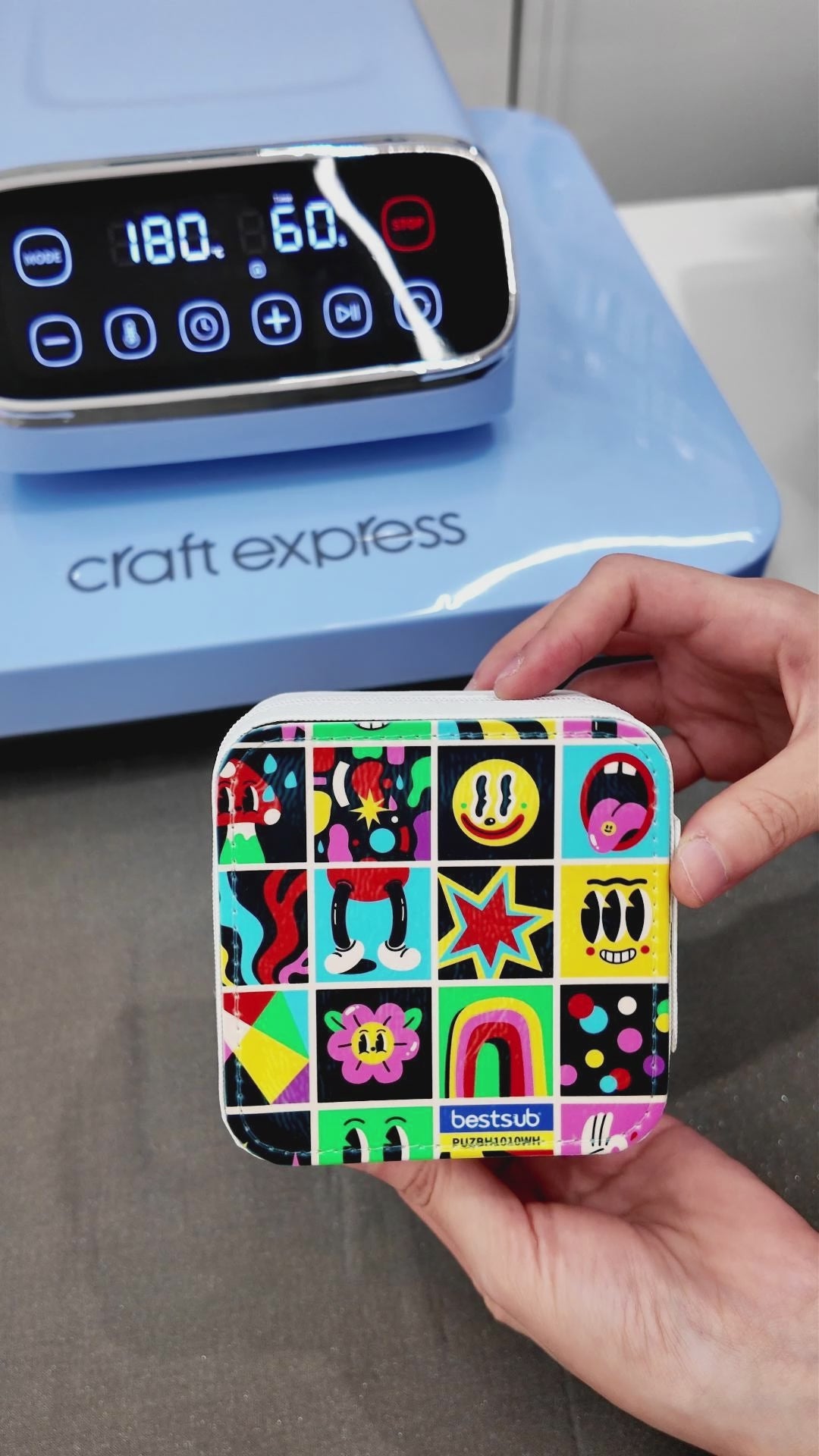 MDF – Schmuckschatulle – 12,8 cm x 12,8 cm x 7,5 cm 