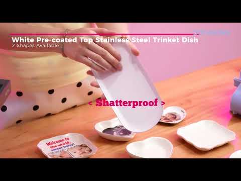 Sublimation Ceramic Trinket Tray with Gold Rim