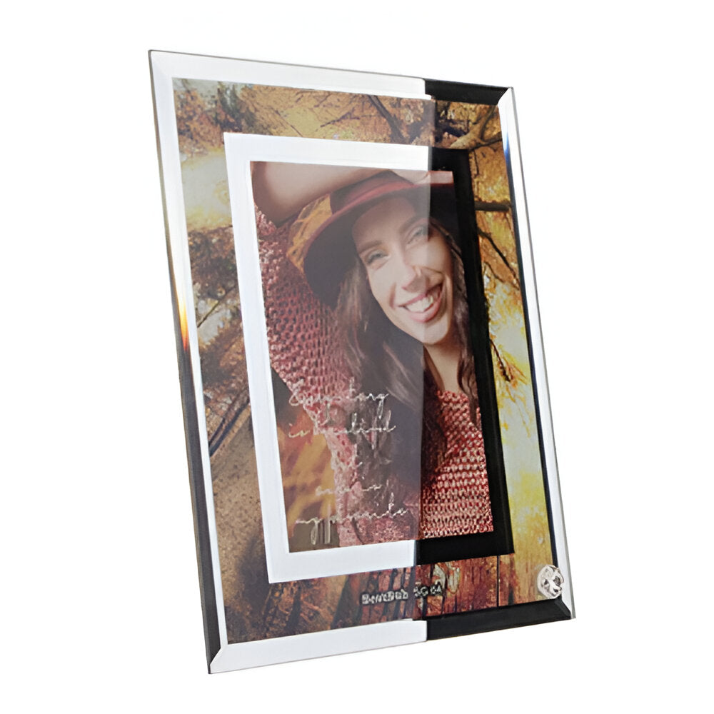 Sublimation Glass Picture Frame – Double Mirror Edge - 23 × 18 cm
