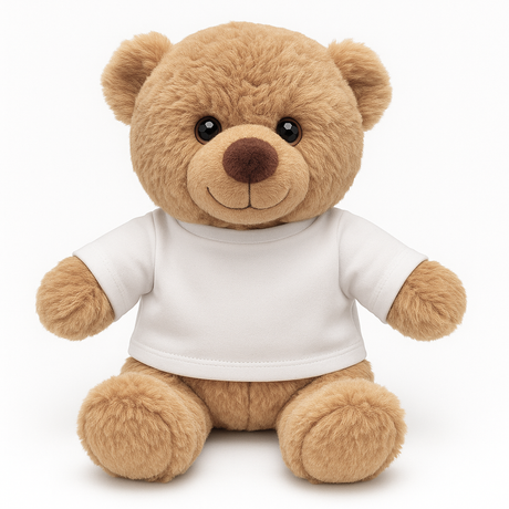 Wholesale Carton - 50 x Cream Teddy Bears with Printable T-Shirt