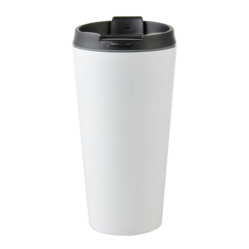 Mugs - STAINLESS STEEL - 16oz Tumbler with Lid - WHITE - Longforte Trading Ltd