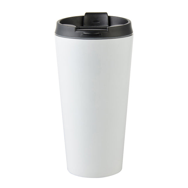 Mugs - STAINLESS STEEL - 16oz Tumbler with Lid - WHITE - Longforte Trading Ltd
