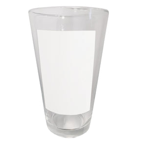17oz Latte Sublimation Beer Glass with Small Printable Patch
