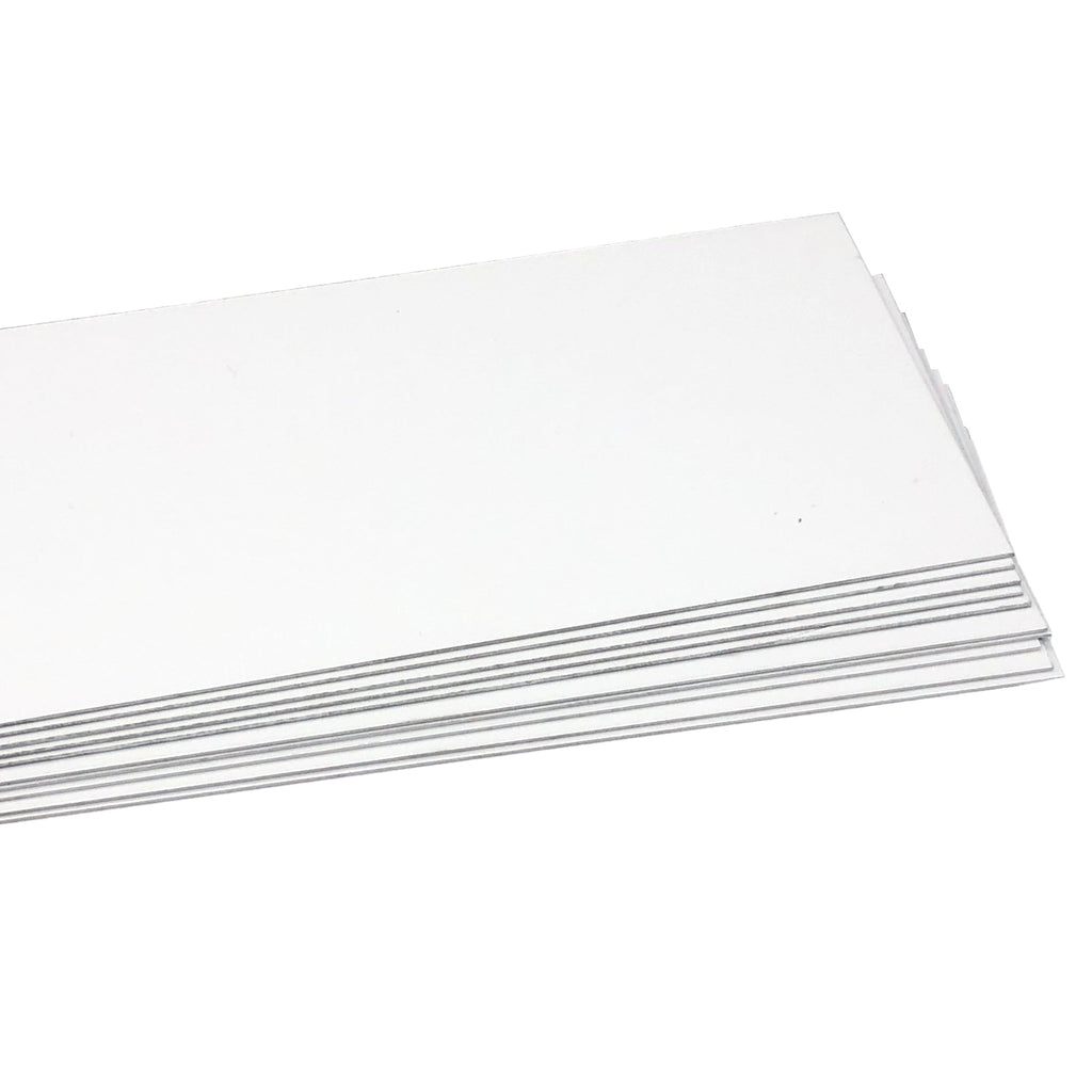 Metal Sheets - 10 x 0.5mm Aluminium Sheets - Gloss Finish - 7.5cm x 20cm