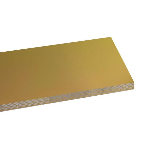Metal Sheets - 10 x Aluminium Sheets - MIRROR GOLD - 4" x 6" (10.1cm x 15.2cm)