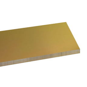 Sublimation Aluminium Sheets, Mirror Gold, 3" x 8" (7.cm x 20.3cm), pack of 10