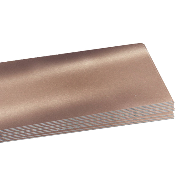 Feuilles de métal - 10 x feuilles d'aluminium - CUIVRE SATINÉ - 6" x 8" (15,2 cm x 20,3 cm)