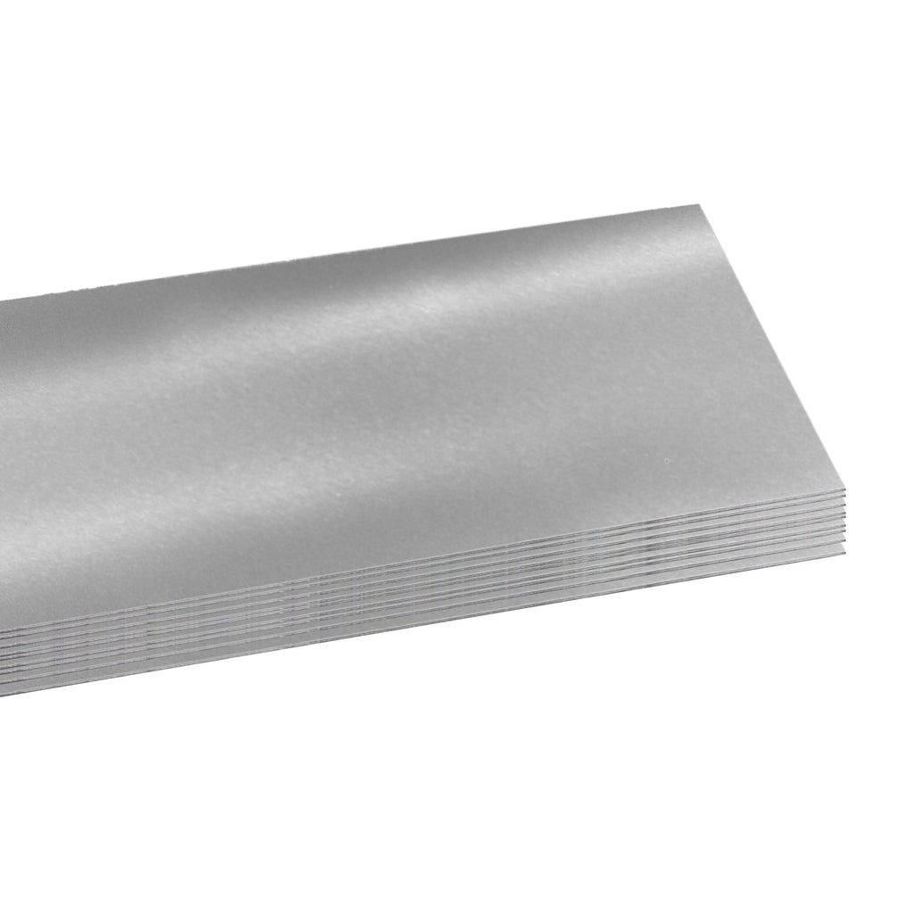 Feuilles de métal - 10 x Feuilles d'aluminium - ARGENT SATINÉ - 6
