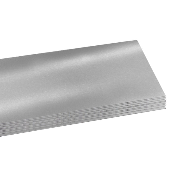 Feuilles de métal - 10 x Feuilles d'aluminium - ARGENT SATINÉ - 6" x 8" (15,2 cm x 20,3 cm)